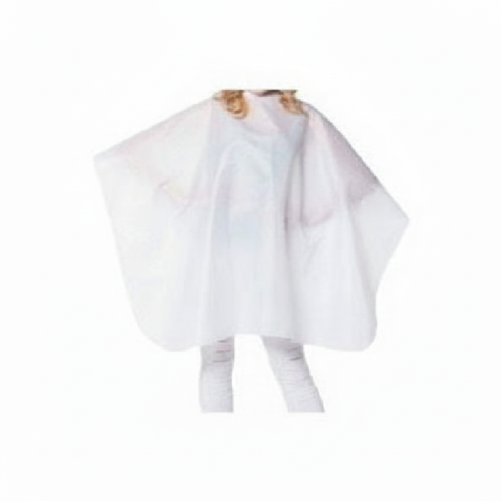 MP-HAIR NYLON CUTTING CAPES WITH VELCRO WHITE