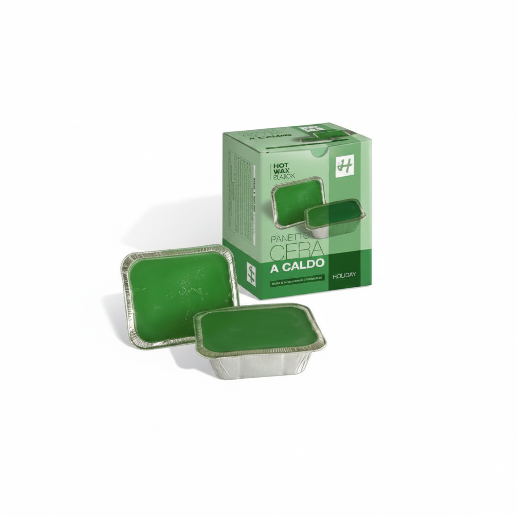 HOLIDAY HOT WAX IN GREEN CHLOROPHYLL BOWL 2X500ML