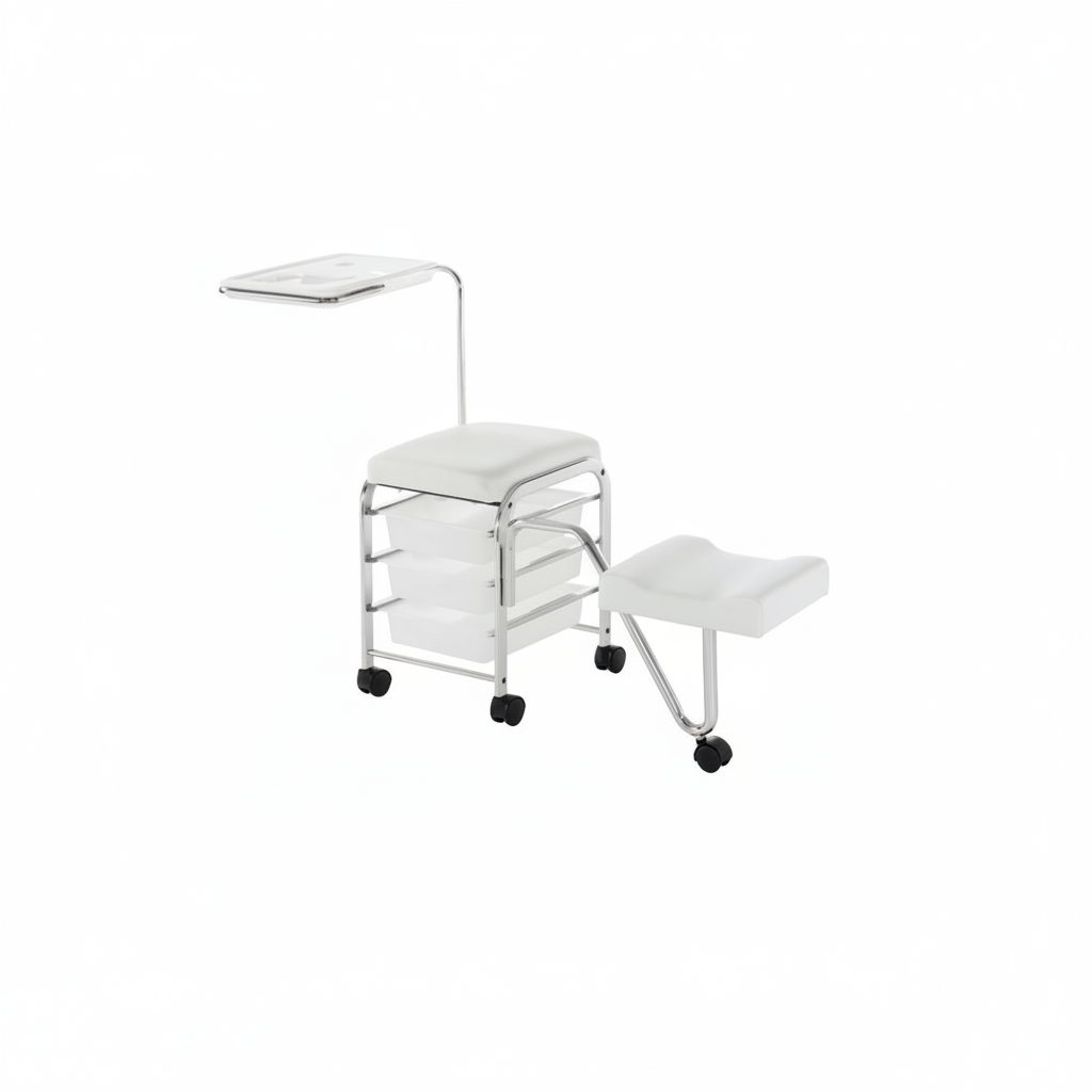 WHITE PEDICURE SERVICE TOOL TROLLEY ART. 370.523