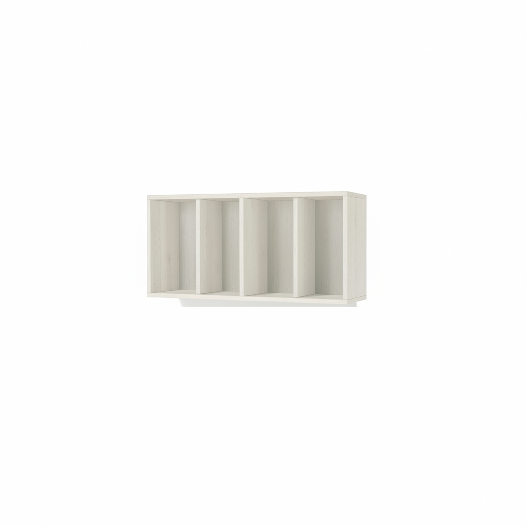 OPEN CABINET WITH LARCH SHELVES WHITE MODULA WHITE ART. 375.214