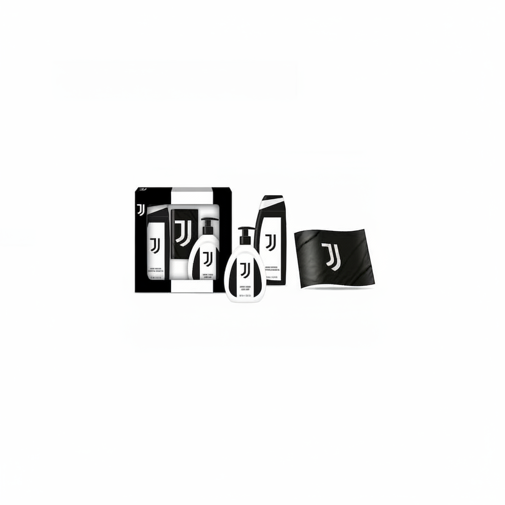 JUVENTUS طقم هدايا صابون + شامبو استحمام + علم