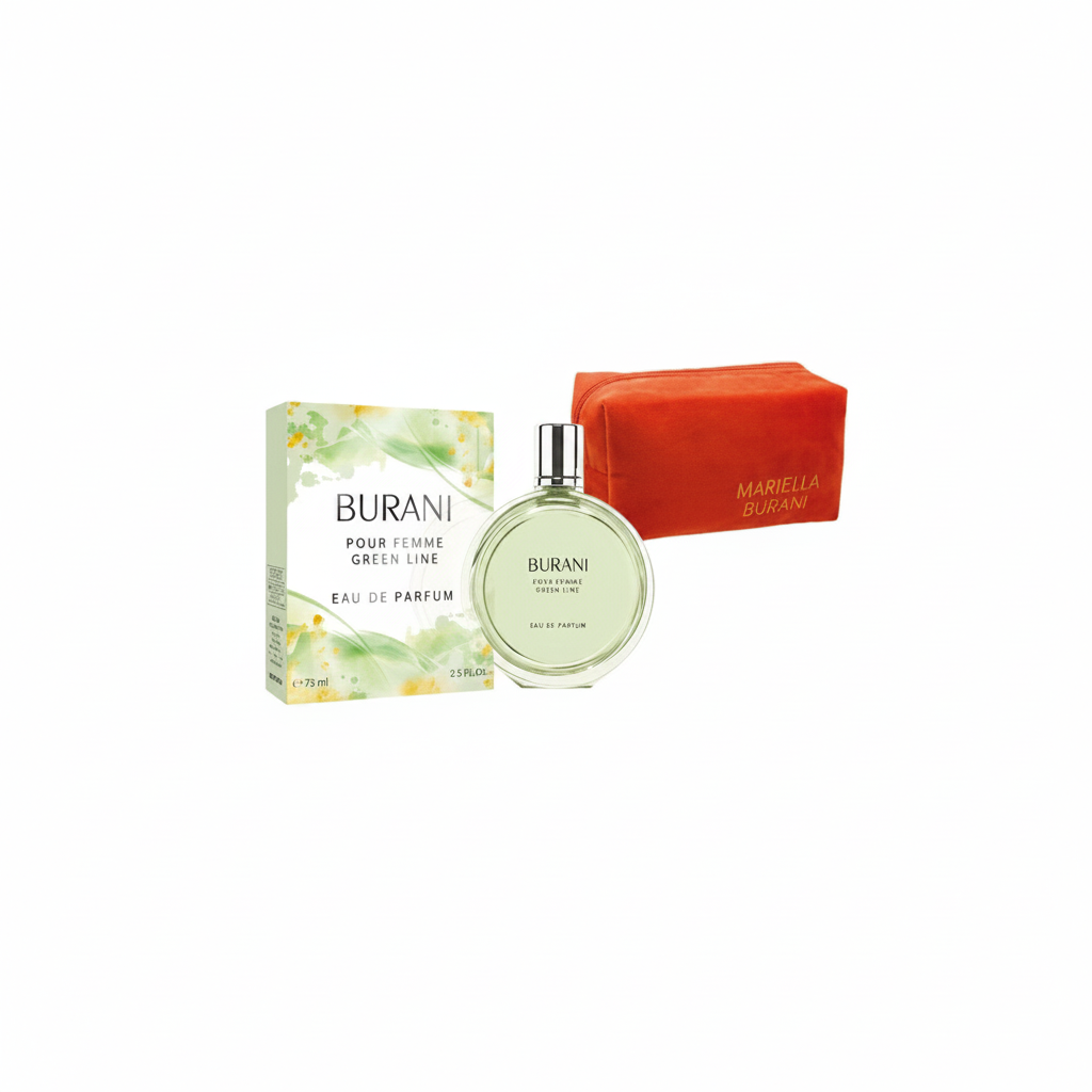 BURANI POUR FEMME GREEN LINE EDP 75ML + CLUTCH