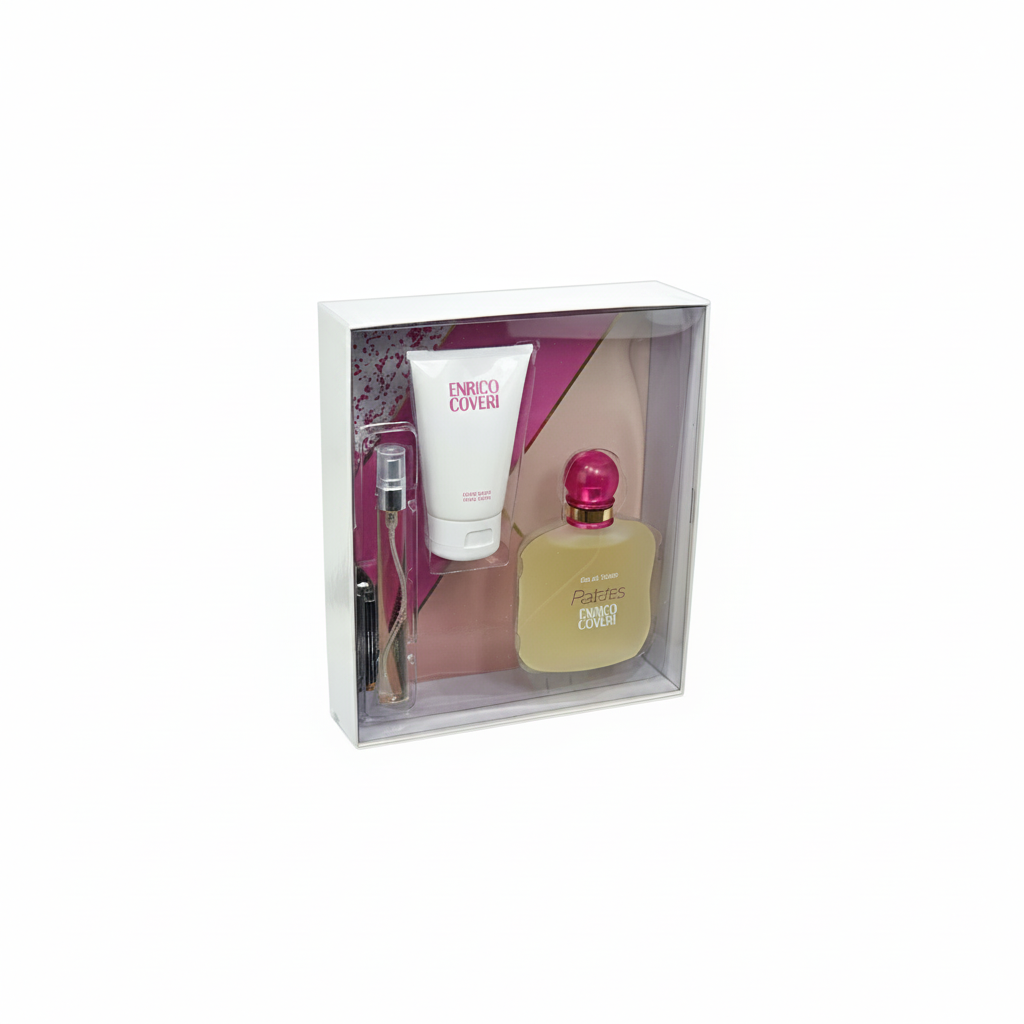 CONF. ENRICO COVERI PAILLETES EDT 50ML + HAND CREAM + EDT 12ML
