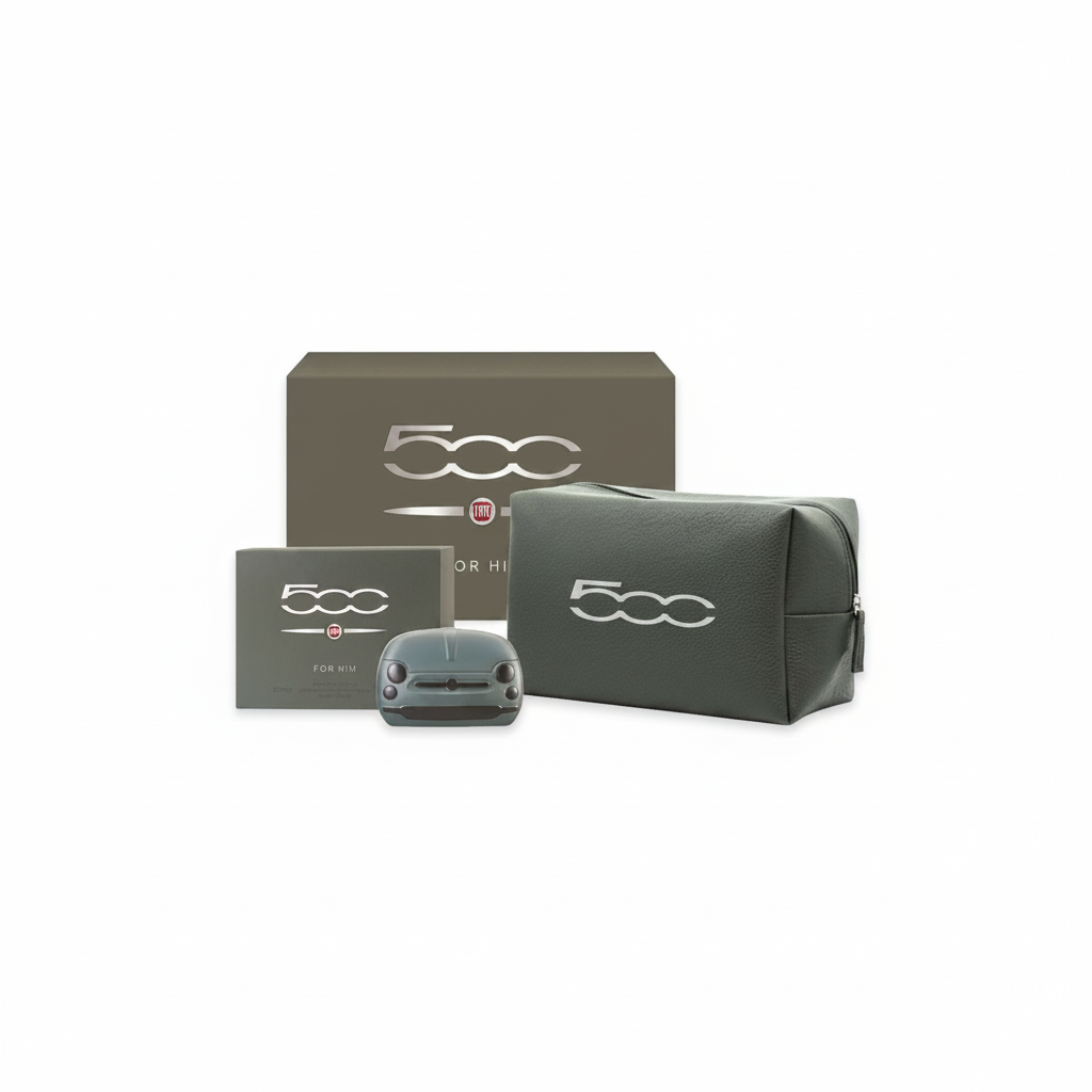 FIAT 500 طقم هدايا للجمال للرجال + عطر EDT 50 مل
