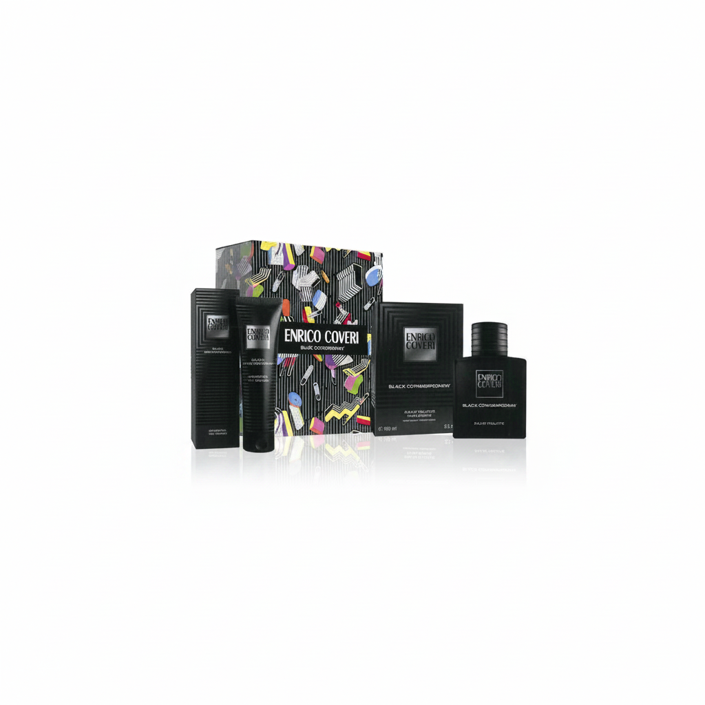 ENRICO COVERI BLACK CONTEMPORARY 组合沐浴露 300毫升 + 止汗喷雾 150毫升