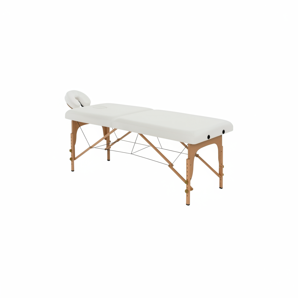 FOLDING BED MASTER WOOD WHITE ART. 350.305