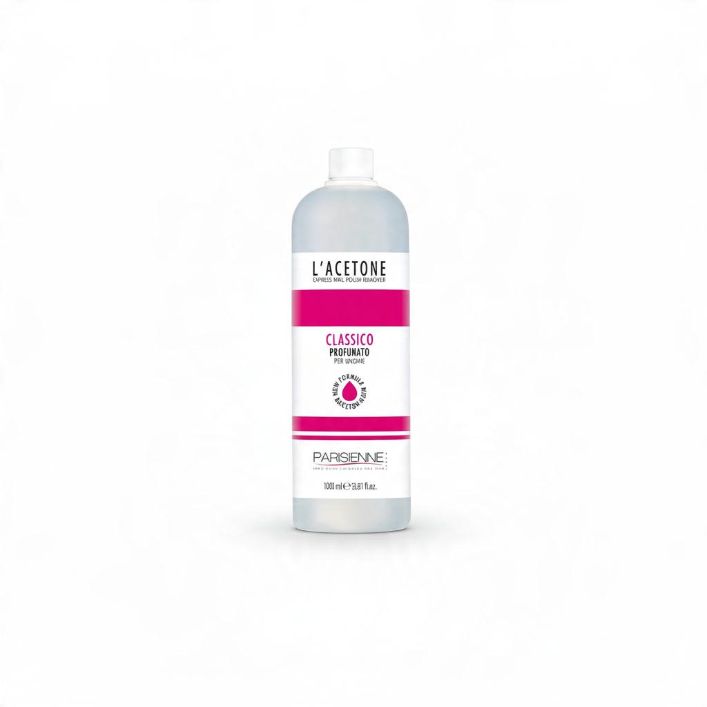 Flacone da 1 litro di solvente per unghie senza acetone Teriam Service, formula profumata delicata e professionale.